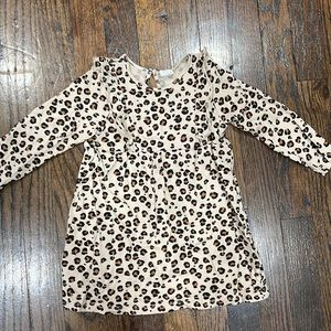 Toddler girl long sleeve Animal print dress size 12-18 months